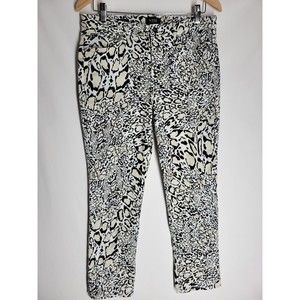 NYDJ Women's Jeans Sheri Slim Ankle Capri Cropped Jeans Animal Print Size 8